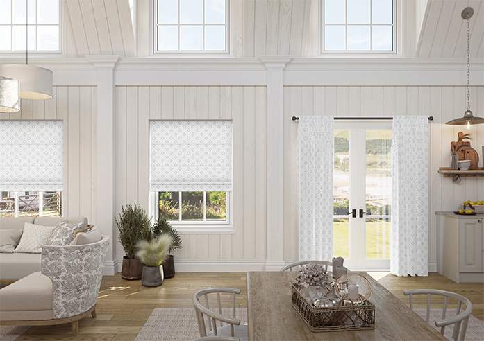 Huaraz Velvet, Mid Blue - Roman Blind - Image 8